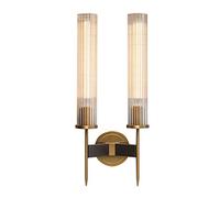 OZBME Lampe de Chevet pour Chambre, Bureau, Couloir, façade d'hôtel/Tête Simple dorée (tête Double Bronze)