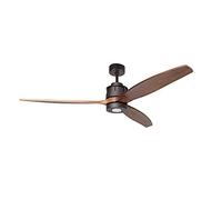OZBME Lustre Ventilateur LED 24 W, plafonnier Moderne Silencieux à 3 Feuilles en Bois, Lampe de fréquence Lumineuse Simple et créative pour la Maison de 60 Pouces, Bois, Bois