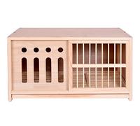 OZBME Nichoir à Pigeons Semi-occultant, Cage avec bac à excréments, Porte coulissante pour Oiseaux nicheurs, boîte d'accouplement en pin Durable (Naturel, 80 x 40 x 45 cm)