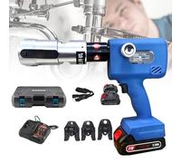 OZBME Pince à sertir hydraulique Rechargeable pour Tubes en cuivre, Presse à Tubes, avec têtes Multi-Tailles et Fonction de Retour d'huile, DN50 (Dn25)