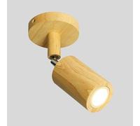 OZBME Spot LED, plafonnier orientable en Bois, luminaire sur Rail Fixe, Applique Murale pivotante, Lampe directionnelle pour Cuisine, Chambre, Salon, Bar (Couleur Bois 1)