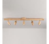 OZBME Spot LED, plafonnier orientable en Bois, luminaire sur Rail Fixe, Applique Murale pivotante, Lampe directionnelle pour Cuisine, Chambre, Salon, Bar (Couleur Bois 5)