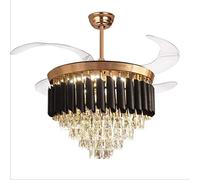 OZBME Ventilateur de Plafond avec lumières, éclairage Moderne pour Salon, Salle à Manger, Lame rétractable, Lampe Suspendue à LED pour intérieur de Maison, Chambre à Coucher, Bureau ()