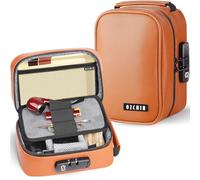 OZCHIN Sac anti-odeurs avec serrure à combinaison pour pipe à tabac, sac de rangement pour fichiers, boîte à médicaments, sac de rangement inodore, excellent cadeau pour un ami, Orange, 20 x 13 x 10