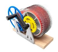 OzcNykt Carde à Tambour à Manivelle pour Laine, Cardeuse à Tambour Large, Planche De MéLange De Laine en Bois, MéLange Rapide des Couleurs, pour Les Amateurs D'Artisanat