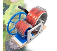 OzcNykt Cardeuse Manuelle à Tambour en Feutre De Laine, Planche De MéLange en Bois, MéLange Rapide des Couleurs, avec Manivelle, pour Carder Les Fibres De Laine