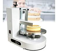 OzcNykt Machine à glacer Les gâteaux, étaleur de crème Automatique avec Vitesse réglable de 60 à 320 TR/Min, écran LCD, pour gâteaux Ronds de 10 à 30 cm, équipement de Boulangerie Professionnel White