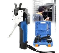 OzcNykt Outil D'éVasement De Tubes Excentriques, Outil D'Expansion éLectrique pour Tubes en Cuivre, Kit D'éVasement, avec Colliers De Serrage De 1/4" à 3/4" Et Batterie Amovible Fiveclamps/onebattery