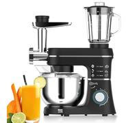 OzcNykt Robot De Cuisine éLectrique 10 L, Mixeur Multifonction, Bol Inclus, Compact, Facile à Utiliser Et LéGer Black