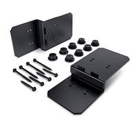 Ozco Ironwood 51710 Lot de 2 connecteurs de poteau à poutre, revêtement en poudre noire, vis à bois 20,3 cm