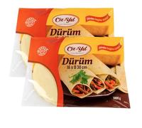 Ozdurum Galettes type tortilla - Grandes, Souples, Prêtes à l'emploi | Diamètre 30 cm | Origine Turquie | 16 pièces - Poids net 1200 g, 2 Paquets