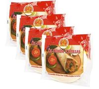Ozdurum Galettes type tortilla - Souples, Prêtes à garnir, 20 cm de diamètre | Origine Turquie | Pack de 16 pièces - Poids net 800 g, 4 Paquets