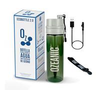 Ozeanic - Bouteille purificatrice d'eau haute capacité pour boire de l'eau propre à tout moment et en tout lieu - Noire - Capacité de 600 ML.