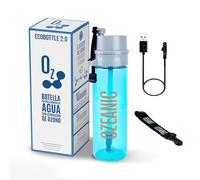 Ozeanic - Bouteille purificatrice d'eau Haute capacité pour Boire de l'eau Propre à Tout Moment et en Tout Lieu (600 ML, Bleu Turquoise)
