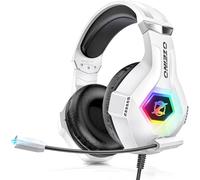 Ozeino Casque de Jeu pour PS4 PS5 PC avec Casque sonore Surround 3D avec Microphone et réduction du Bruit RVB pour Les Joueurs