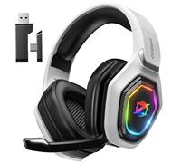 Ozeino Casque Gaming Sans Fil pour PC PS5 PS4, 2.4GHz Audio sans perte, USB & Type-C casque de jeu Ultra Stable avec Microphone Flip, Casque Gamer avec batterie 40 heures pour Switch Laptop Mobile Mac
