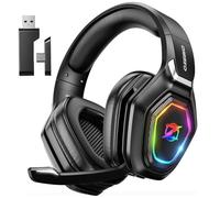 Ozeino Casque de Jeu sans Fil avec Micro pour PC Ps4 Ps5, Bluetooth 2,4 G - USB - Prise Jack Filaire 3,5 mm 3 Modes sans Fil pour Mac téléphone, Tablette