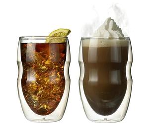 Ozeri - Serafina Double Paroi Verres Series Double Wall - Verres contenance 12 oz (354 ml) - Set de 2 verres