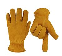 OZERO Gants de travail pour jardin résistants aux épines | Cuir renforcé | Pour femmes et hommes | Robustes, confortables et respirants | Idéaux pour couper les roses, jardiner, bricoler et travaux