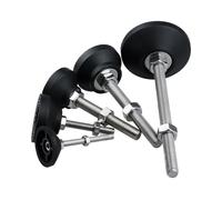 OZFJJWY Pied de Tour réglable M5 M6 M8, diamètre 40mm, Type de Filetage SS304, Pieds de nivellement en Acier Inoxydable, Base pivotante, Jambes articulées(D40xM5x50mm)
