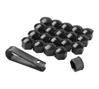 OZFRVXUG Voiture Capuchons D'éCrou De Roue pour VW Amarok II Pick-up 2022-2024, Boulon de Roue Cache-écrous Couvercle Antipoussière Protecteurs Kit de,ABlack-17mm