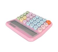 Ozgkee Calculatrice Colorée à 12 Chiffres Calculatrice à Clavier Mécanique Calculatrice de Bureau électronique pour Le Bureau de L'école à Domicile (Rose)