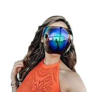 Ozgkee Visière de Protection du Visage, Face Shield Lunettes de Soleil Visière Full Face Cover Visor Lunettes Face Cover Uv400 Lunettes de Protection (Vrai Bleu)