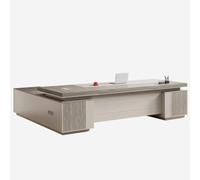 OZGSWJ Léger Luxe indépendant Position d’hôte Bureau en Forme de L Quatre Tailles Disponibles Bureau de Meubles d’Affaires avec Armoire de Rangement de Grande capacité