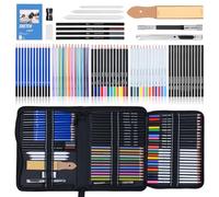 Oziral Ensemble de 73 Crayons de Dessin avec des Outils de Dessin tels Que Crayon, Crayon, Taille - Crayon, etc.Kit Dessin professionnelpour Les Artistes, Les débutants, Les Enfants et Les étudiants.