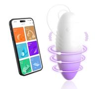 Oziral Œuf vibrant APP 10 vibrations sextoy femme couple Violet Dégradé