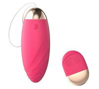 Oziral Œuf vibrant nomade télécommandé avec 10 modes de vibration pour le point G et le clitoris. Boules de Geisha Sextoy pour couples et femmes. Vibromasseur rechargeable. Rose.