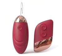 Oziral Œuf vibrant télécommandé 12 vibrations sextoy femme couple Rouge