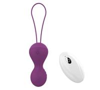 Oziral Vibromasseur avec télécommande 10 modes de vibration pour le point G et le clitoris Boules d'amour avec télécommande Sextoy pour couples et femmes Oeuf vibro rechargeable Violet