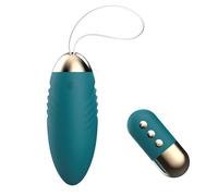 Oziral Vibromasseur avec télécommande, stimulation du point G et du clitoris, 10 modes de vibration, boule sexuelle avec télécommande, sextoy pour couples et femmes, œuf vibrant rechargeable, vert