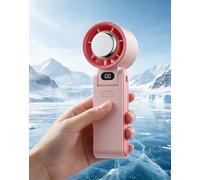 OziWind Portable Handheld Fan Ice-Cool Speed Foldable，Pink
