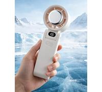 OziWind Portable Handheld Fan Ice-Cool Speed Foldable，White