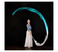 OZLCUA Banderole de Danse en Polyester à Fleurs, Rubans Gymnastique Rythmique, Spectacles Artistique, Adoration, louange, bannière prophétique(White Mint)
