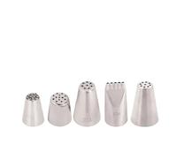 OZLCUA Douilles Pâtisserie Cake Grass Cream Decoration Tips Set Nozzle Cupcake Head Cake Decorating Tools Pastry Tools Stainless Steel Piping Icing 5pcs