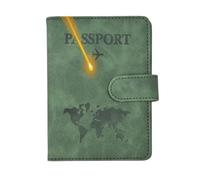 OZLCUA Étui for Passeport avec nom gravé, Portefeuille Cadeau for Mariage, Demoiselle d'honneur, garçon(Green)