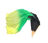 OZLCUA Eventail Tissu Voile de Soie Danse du Ventre, véritable Long éventail, Accessoires Performance Danseuse, Banderole Drapeau louange d'église(Color 9,120cm)