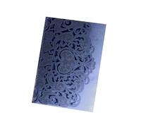 OZLCUA Lot de 25 ou 50 cartes d'invitation de mariage découpées au laser, à trois volets, en dentelle, for mariage, anniversaire, fête, cadeaux(Purple,50pcs)