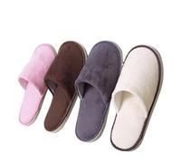 OZLCUA Pantoufles en molleton de corail for hommes et femmes, 4 paires couleurs mélangées, pantoufles d'hôtel, diapositives coton, SPA voyage à domicile, d'hospitalité(Mix Color 5)