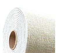 OZLCUA Papier Peint Thermique 3D Self-Adhesive Linen Waterproof Insulation Wallpaper Roughcast Room Wall Decoration Bedroom TV Background Sticker(White-beige,50cmX10m)