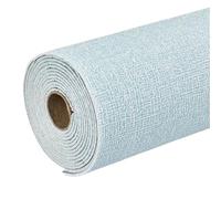 OZLCUA Papier Peint Thermique Papier peint autocollant imitation lin for rénovation de salon et chambre à coucher - Stickers muraux résistants(Linen Blue,50cm x1000cm)