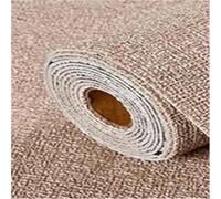 OZLCUA Papier Peint Thermique Stickers muraux en mousse 3D auto-adhésifs PVC, couleur unie, épais, imperméables, effet lin, for la décoration intérieure(Linen Light brown,1000cmx50cm)