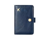 OZLCUA Porte-Passeport blindé en Cuir PU de Couleur Unie, Portefeuille for Cartes crédit, Multifonction, Portable, for Billets(Royal Blue)