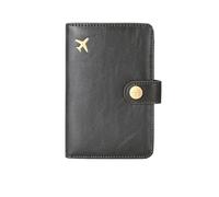 OZLCUA Porte-Passeport blindé en Cuir PU de Couleur Unie, Portefeuille for Cartes crédit, Multifonction, Portable, for Billets(Grey)
