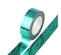 OZLCUA Ruban de masquage laser coloré 5 m, adhésif décoratif for bricolage, scrapbooking, étiquette, papeterie(Cyan)