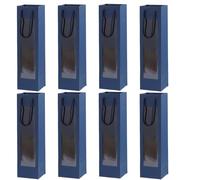 OZLCUA Sacs Cadeaux for vin Rouge épais et résistants, idéal for Les fêtes, Les dîners en Famille ou for la bière(Deep Blue)