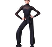 OZLCUA Vêtements de danse en ligne for femmes, costume latin robe, scène, bleue, vêtements, pantalon long(Color-04,170)